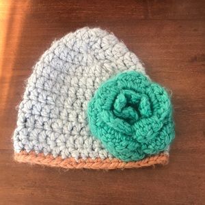 💙💙💙 Crochet hat with flower